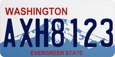WA license plate AXH8123