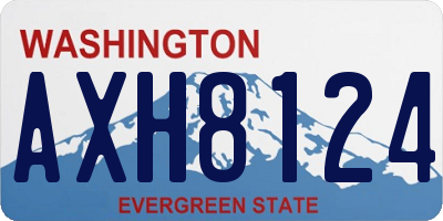 WA license plate AXH8124