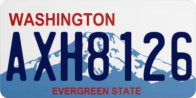 WA license plate AXH8126