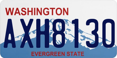 WA license plate AXH8130