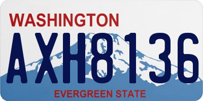 WA license plate AXH8136
