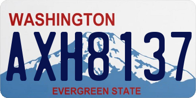WA license plate AXH8137