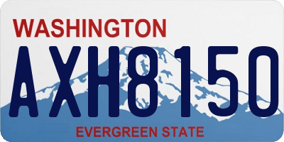 WA license plate AXH8150