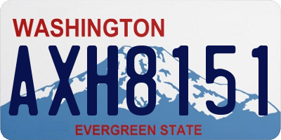 WA license plate AXH8151