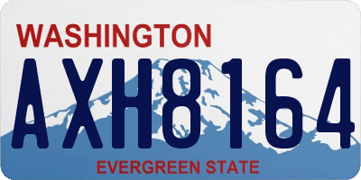 WA license plate AXH8164