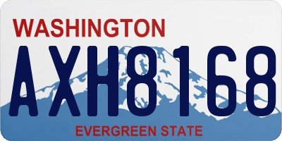 WA license plate AXH8168