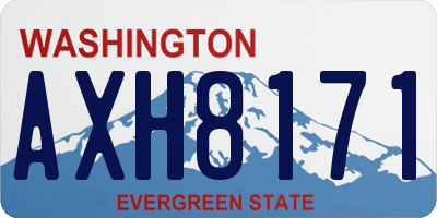 WA license plate AXH8171