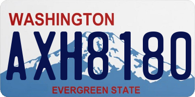 WA license plate AXH8180