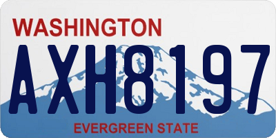 WA license plate AXH8197