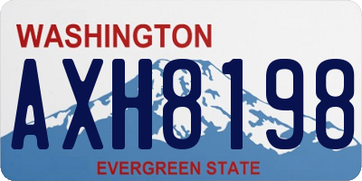 WA license plate AXH8198