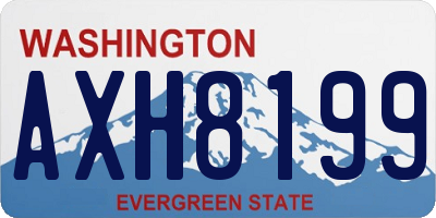 WA license plate AXH8199