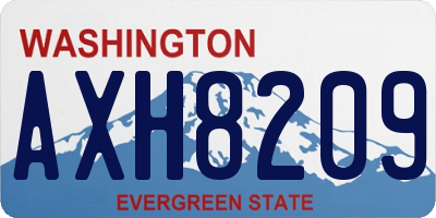 WA license plate AXH8209