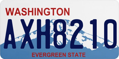 WA license plate AXH8210