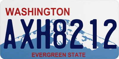 WA license plate AXH8212