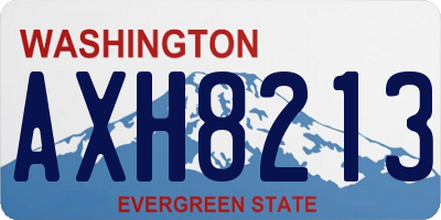 WA license plate AXH8213