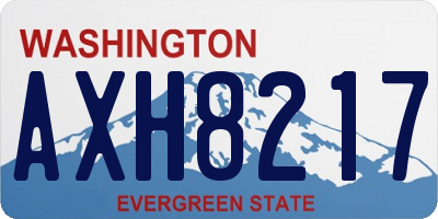 WA license plate AXH8217