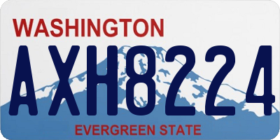 WA license plate AXH8224