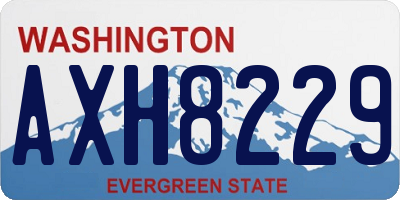 WA license plate AXH8229