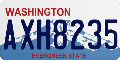 WA license plate AXH8235