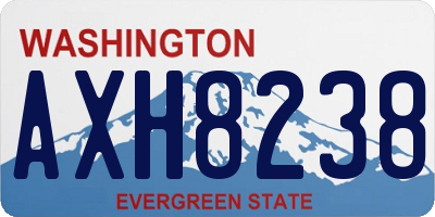 WA license plate AXH8238