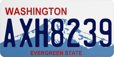 WA license plate AXH8239