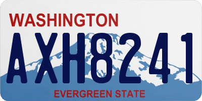 WA license plate AXH8241