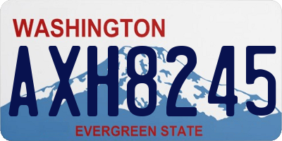 WA license plate AXH8245