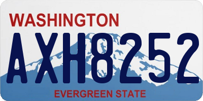 WA license plate AXH8252