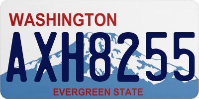 WA license plate AXH8255