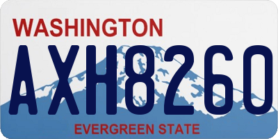 WA license plate AXH8260