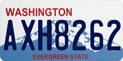 WA license plate AXH8262