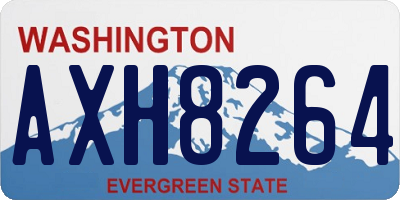 WA license plate AXH8264