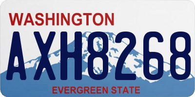 WA license plate AXH8268