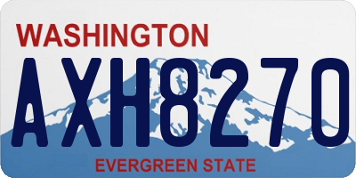 WA license plate AXH8270