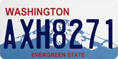 WA license plate AXH8271