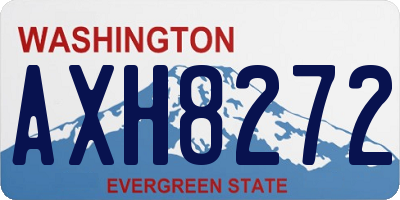 WA license plate AXH8272