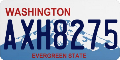 WA license plate AXH8275