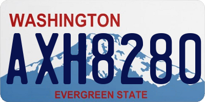WA license plate AXH8280