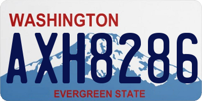 WA license plate AXH8286