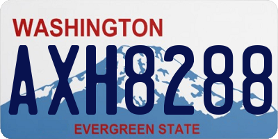WA license plate AXH8288