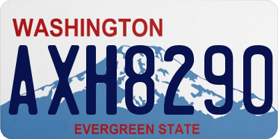 WA license plate AXH8290