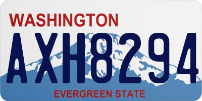 WA license plate AXH8294