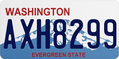 WA license plate AXH8299