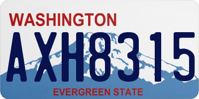 WA license plate AXH8315