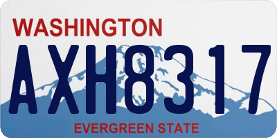 WA license plate AXH8317