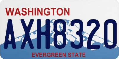 WA license plate AXH8320
