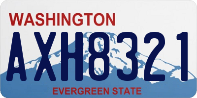 WA license plate AXH8321