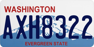 WA license plate AXH8322
