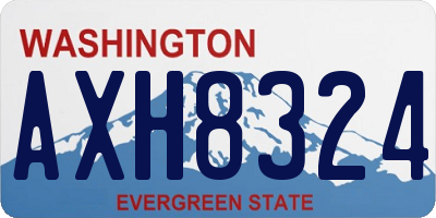 WA license plate AXH8324