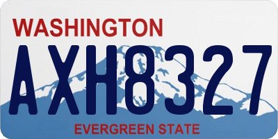 WA license plate AXH8327